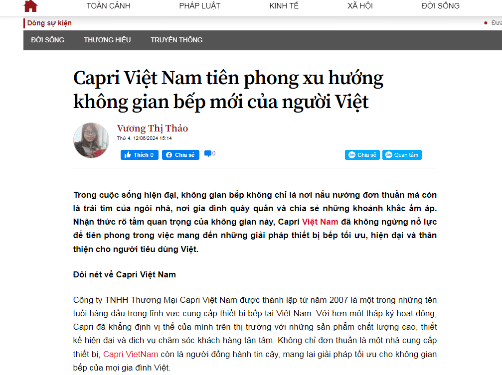 Bài báo của Tạp chí điện tử người đưa tin